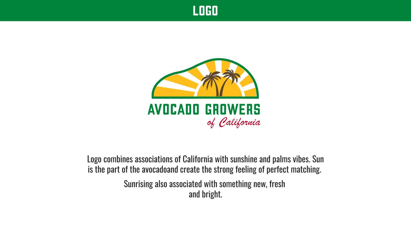 Avocado Growers of California logo with sunburst and palms