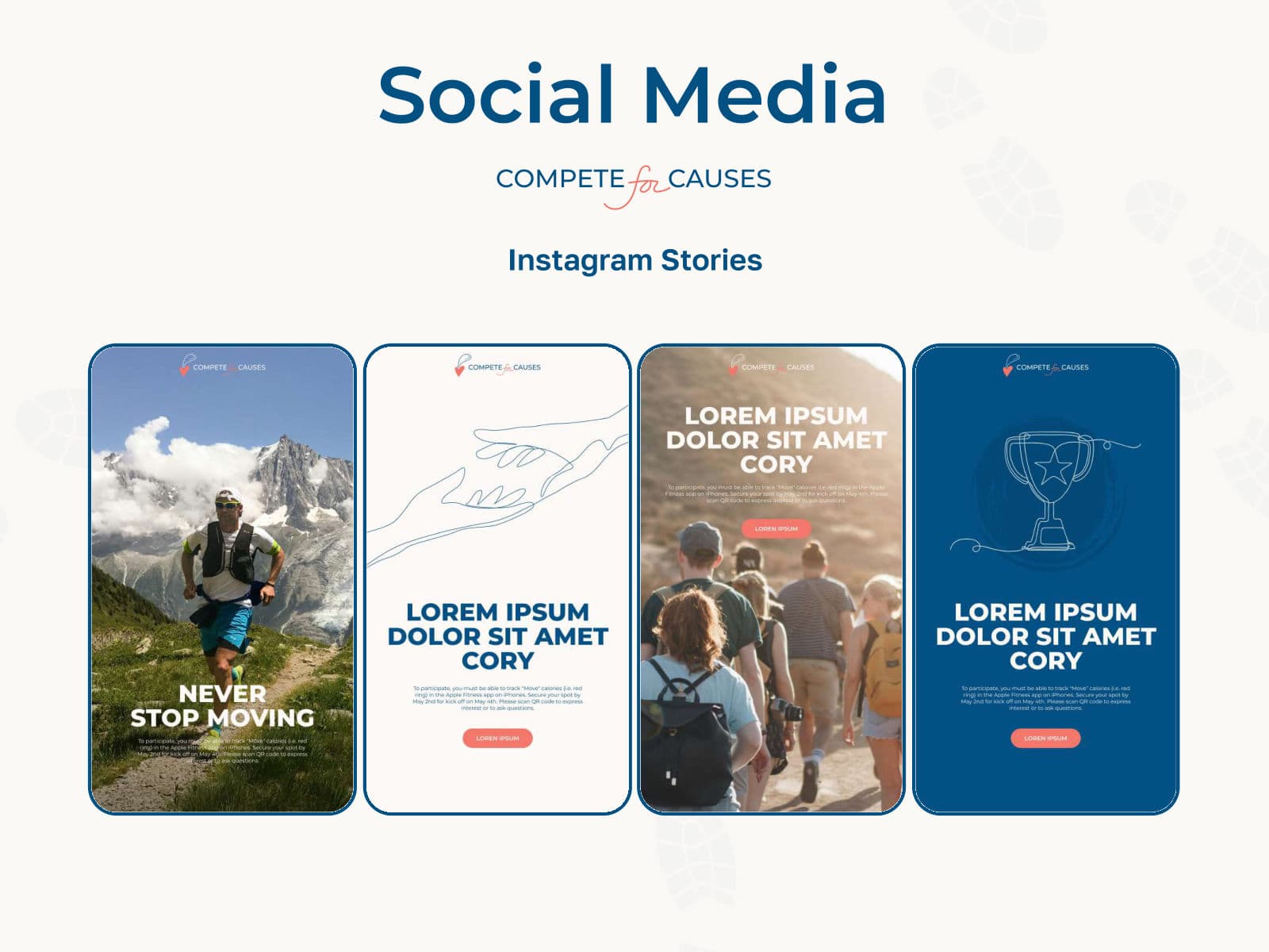 Compete for Causes Instagram story templates