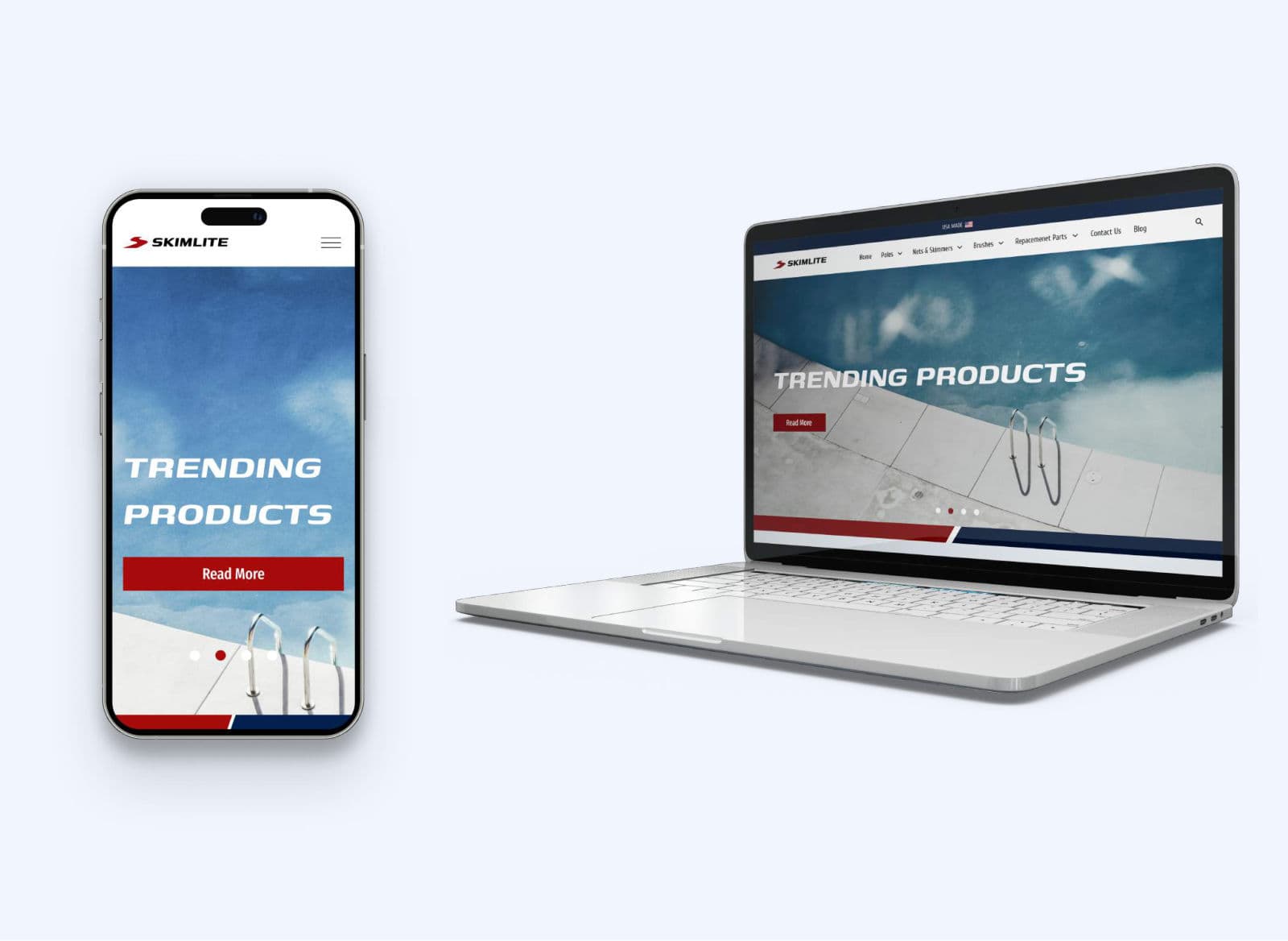 Skimlite website on desktop and mobile