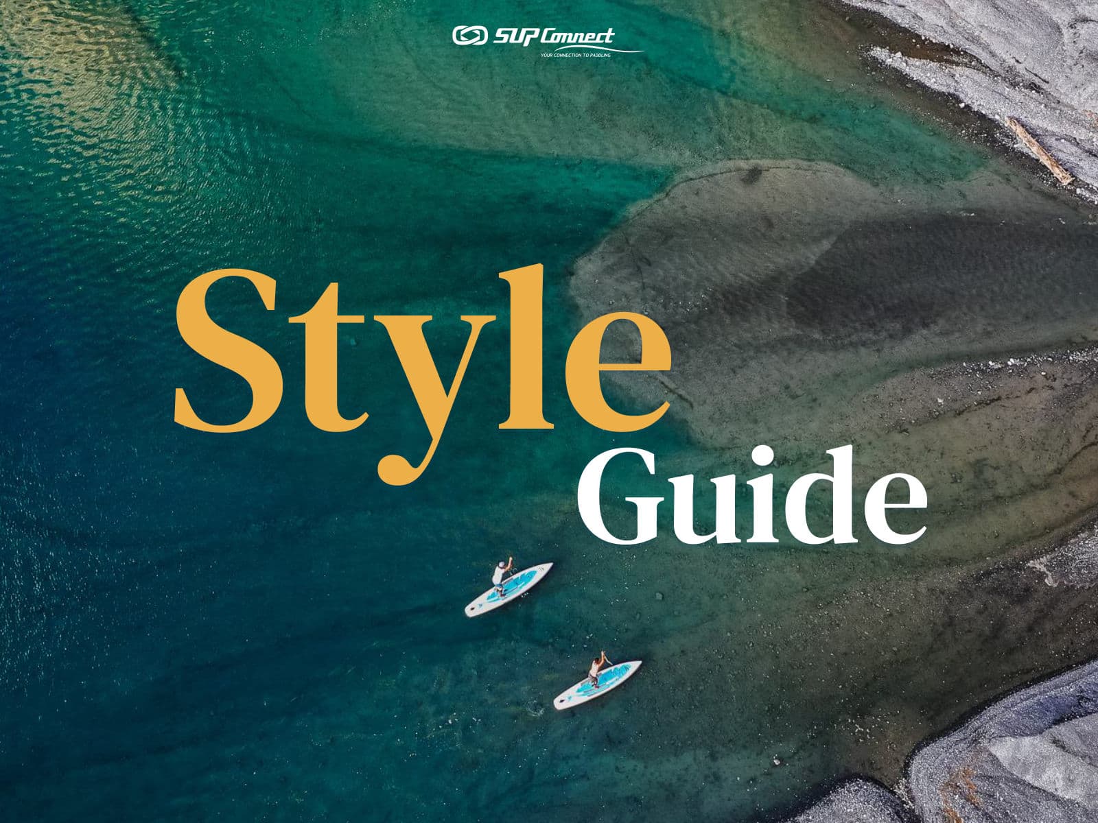 Supconnect style guide cover over turquoise water
