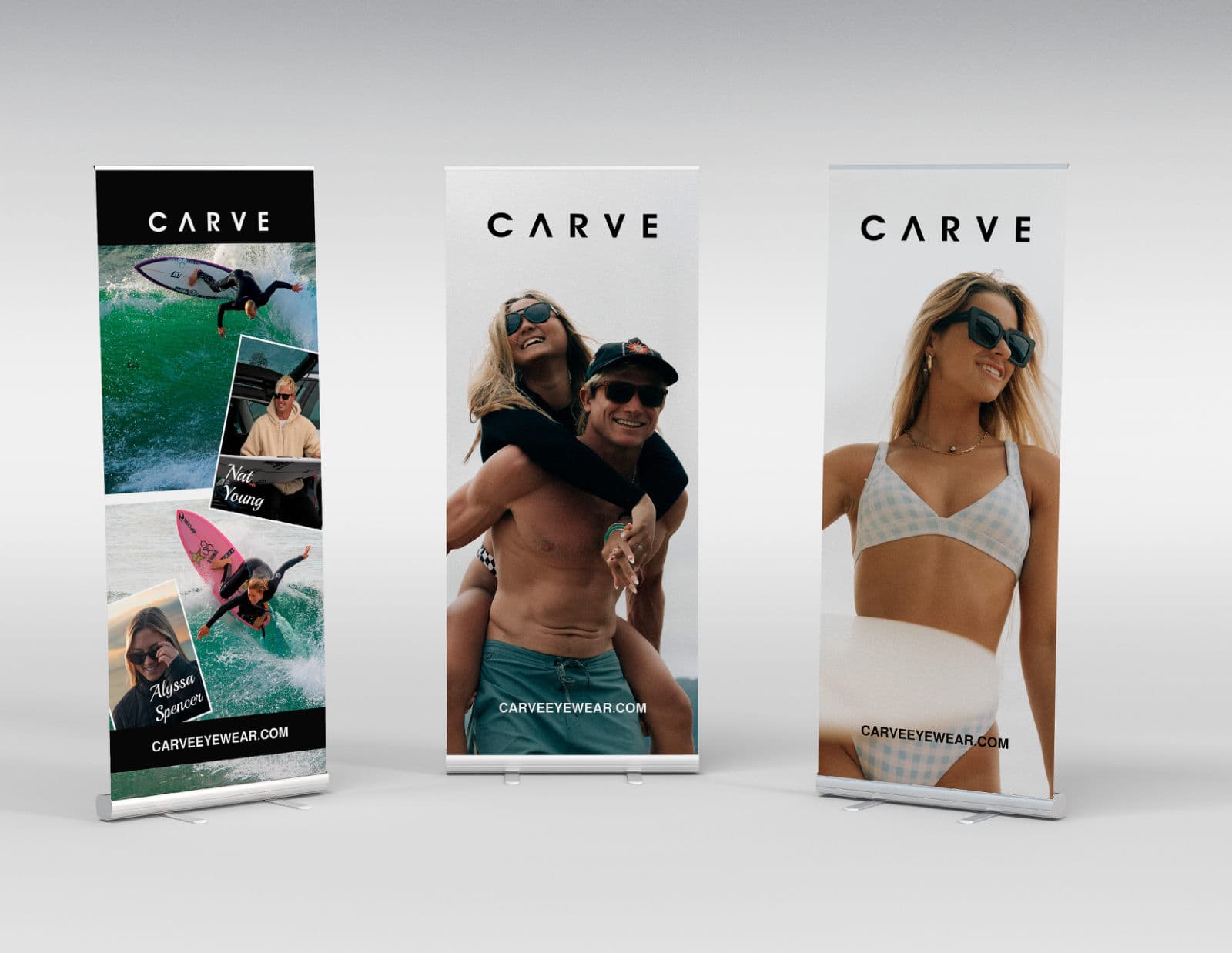 Carve roll-up banners for tradeshows