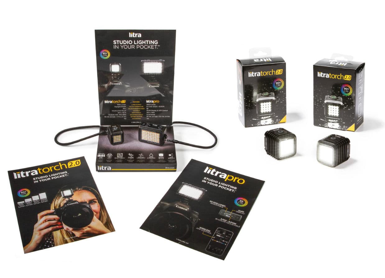 Litra retail packaging and point-of-sale display