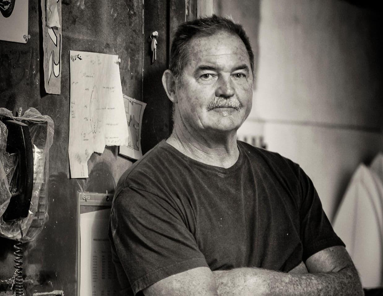 Portrait in the Rusty shaping workshop